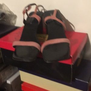 Suede sandal  pony hair on the sandals and Leather